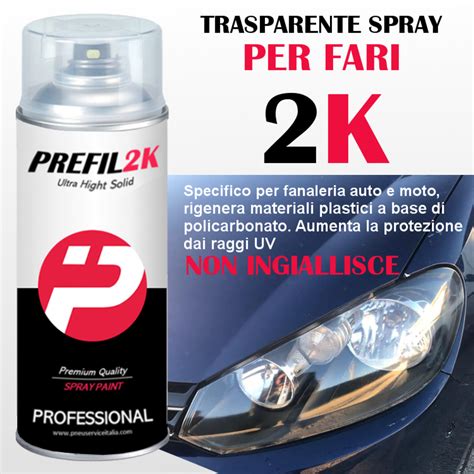 Bombolette spray di vernice e trasparente lucido 2K