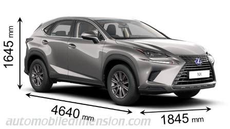 Dimensioni e ingombri della Lexus NX