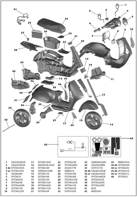 Vespa Parts Diagram
