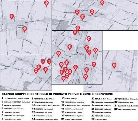 Mappa dei punti di controllo del sistema GPL