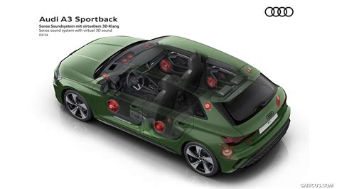 Interni Audi A3 Sportback con sistema audio SONOS 3D