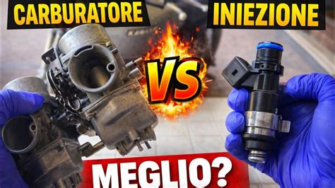Grafico comparativo prestazioni carburatore vs iniezione