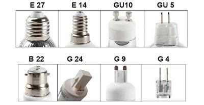 Schema di attacco lampadine auto comuni