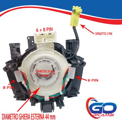 Contatto spiralato (clock spring) per volante con airbag