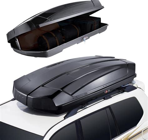 Box da tetto aerodinamico montato su barre