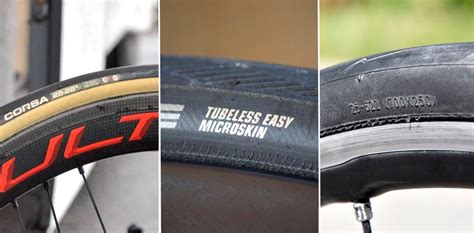 Immagine comparativa di tubolare, copertoncino e tubeless
