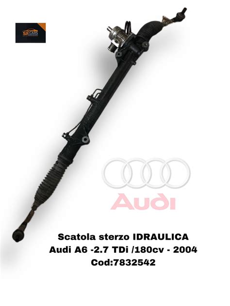 Dettaglio della scatola sterzo montata su telaio Audi