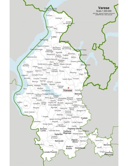 Mappa della zona di Varese con indicazione dei negozi di ricambi 4x4