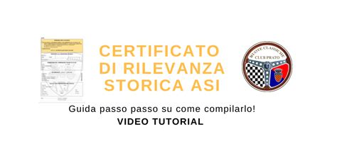 Logo ASI e certificato di rilevanza storica