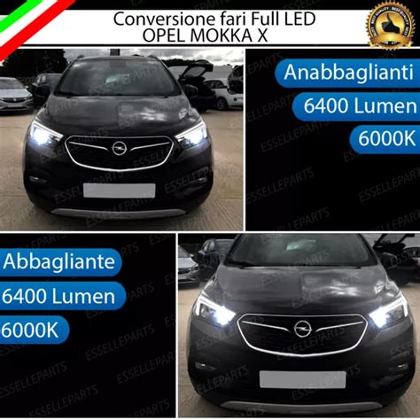 Dettaglio del frontale di Opel Mokka X con fari full LED