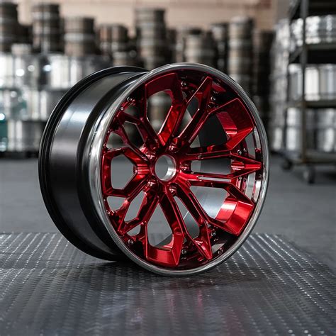 Custom alloy wheels on a modified car