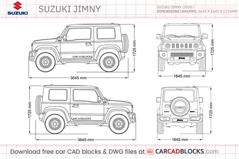 Schema dimensioni Suzuki Jimny
