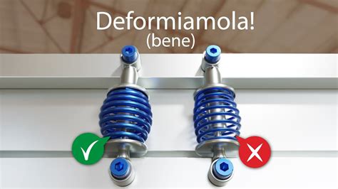 Confronto visivo tra ammortizzatore standard e ammortizzatore sportivo
