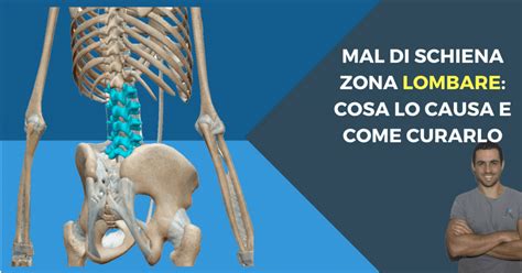 Schiena umana con evidenziata la zona lombare