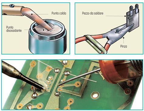 Dettaglio di una saldatura su una scheda elettronica