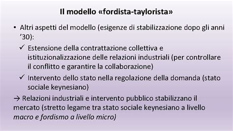 Schema che mostra le inefficienze del modello di produzione fordista