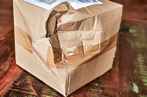 Damaged package with 