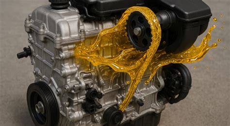 Motore diesel con indicazione dell'astina dell'olio