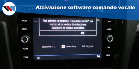 Illustrazione di un conducente che utilizza il comando vocale per impostare una destinazione di navigazione in un'auto Volkswagen