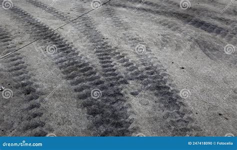 Tire marks on asphalt
