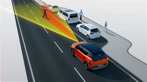 Schema di funzionamento del sistema di assistenza alla frenata d'emergenza