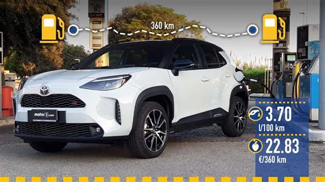 Infografica consumi Toyota Yaris Ibrida