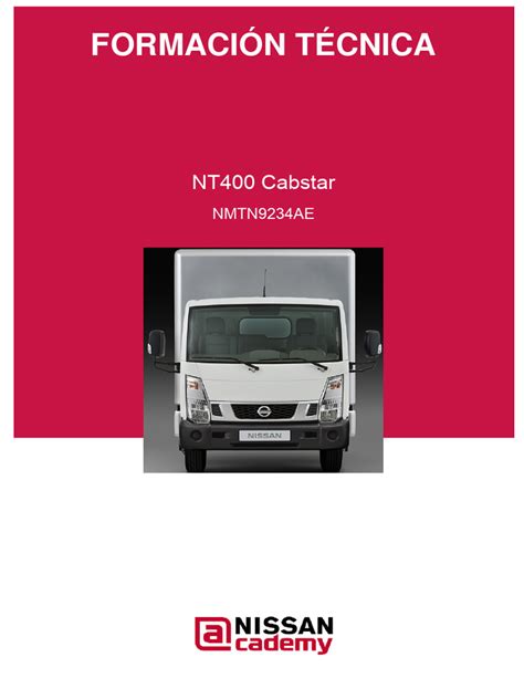 vista dettagliata del telaio nudo del Nissan NT400 Cabstar con predisposizioni elettriche