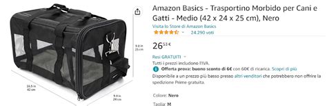 Misure di un bagagliaio per trasportino cane