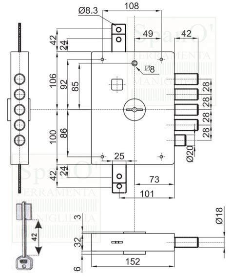 Schema di una serratura auto