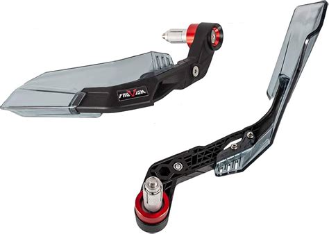 Paraleva in alluminio su manubrio di moto sportiva