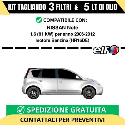Nissan Note in officina per tagliando