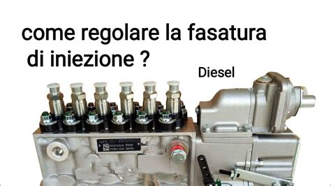 Schema che illustra la fasatura statica dell'iniezione diesel