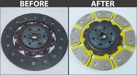 Worn clutch disc vs new clutch disc