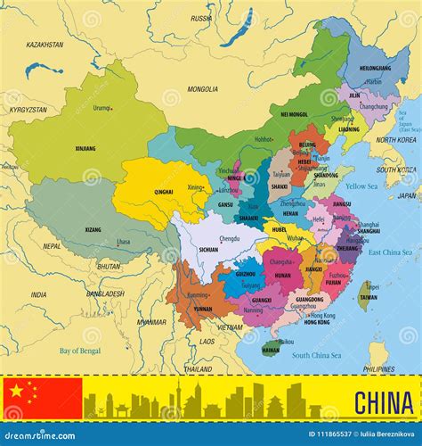 Mappa della Cina con evidenziata la provincia di Hangzhou
