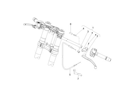 Dettaglio del manubrio di una Aprilia RS 125 con leva frizione