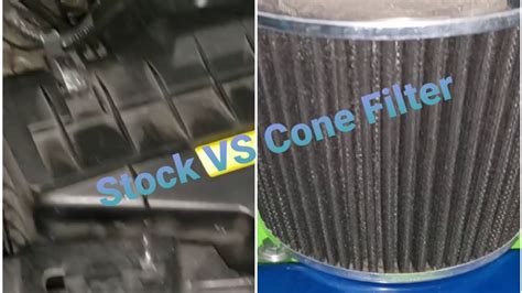 Comparison of panel filter vs cone filter