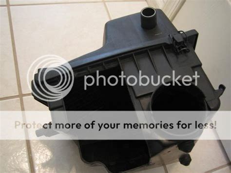 Detailed view of an airbox modification