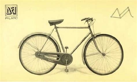 Un catalogo Umberto Dei del 1939 con disegni tecnici delle biciclette
