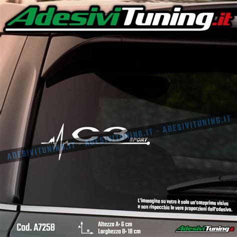 Adesivo Peugeot 208 Sport Elettrocardiogramma battito cuore