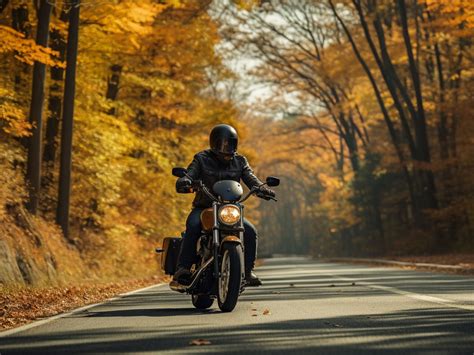 Motociclista su strada panoramica