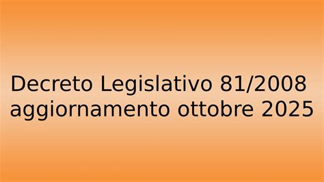 Decreto Legislativo 81/2008