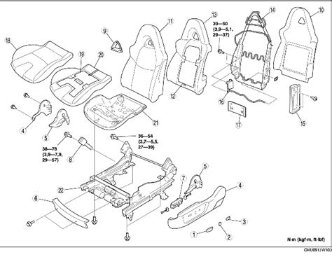 Schema smontaggio sedile auto