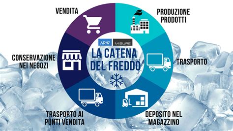 Diagramma che illustra i passaggi della catena del freddo per i prodotti Algida