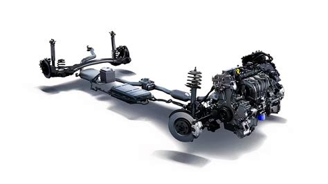 Diagramma del powertrain ibrido Ford Maverick