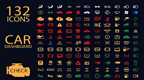 Car dashboard warning lights related to emissions