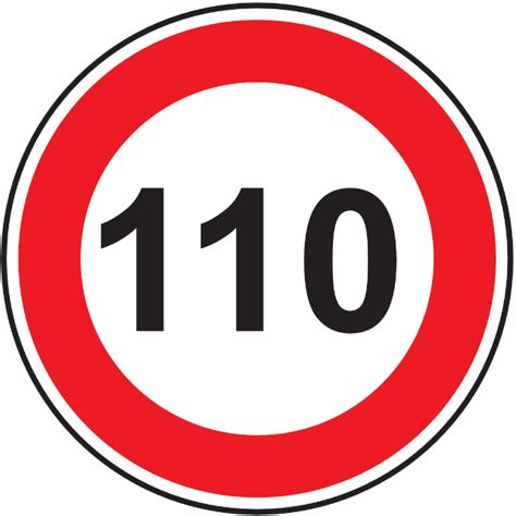 Segnale stradale 110 km/h