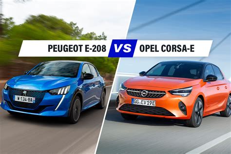 Vista dall'alto di Opel Corsa e Peugeot 208 che evidenzia le dimensioni