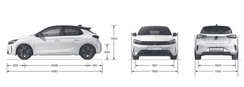 Dimensioni esterne Opel Corsa
