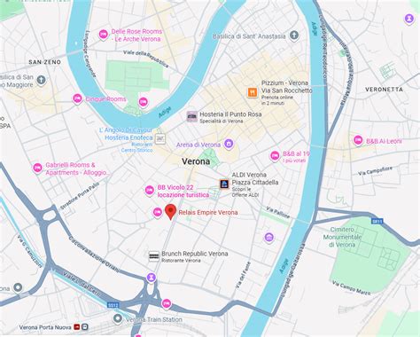 Mappa di Verona con indicazione delle principali concessionarie Volkswagen Veicoli Commerciali