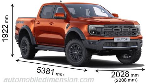 Ford Ranger Raptor dimensioni esterne
